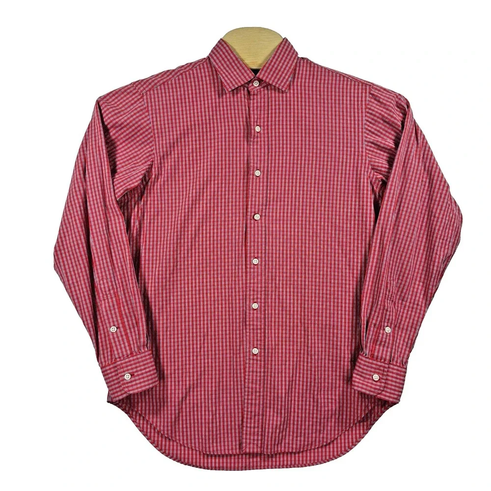 Polo Ralph Lauren Shirt Philip‎ Sport Mens M Red Plaid Long Sleeve Button Up